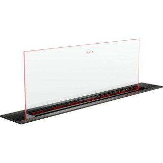 NEFF N90 Home Connect Glassdraft Hob Hood with Touch Control and Guided Air Technology Black & Clear Glass 90cm - I98WMM1S7B