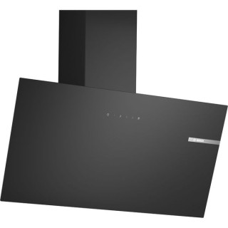 Bosch Serie 2 Wall Mounted Angled Cooker Hood with Touch Control LED Lights Black 80cm - DWK85DK60B