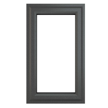 Crystal Triple Glazed Window GREY WHITE Lh 610 x 820mm Clear