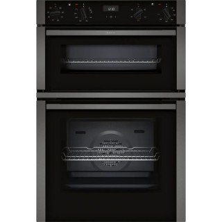 NEFF N50 Built in Double Oven Black with Grey Trim DTB - U1ACE2AG3B