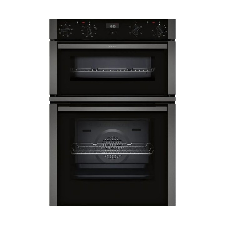 NEFF N50 Built in Double Oven Black with Grey Trim DTB - U1ACE2AG3B