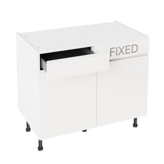Flatpack 1000 Drawerline Base Cabinet J-Pull Super Gloss White
