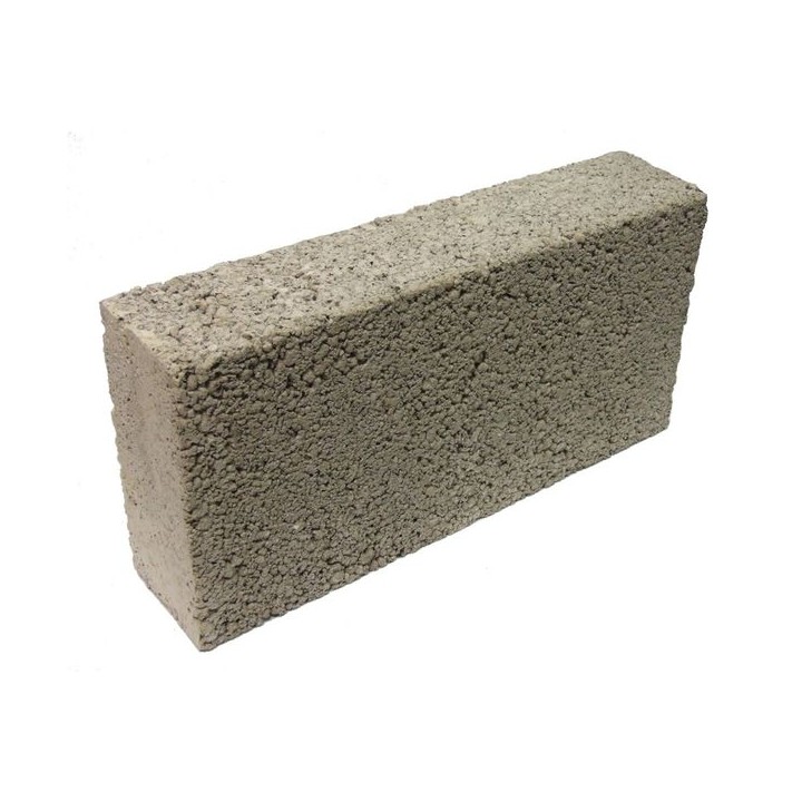 Solid Dense 7.3N Concrete Block Grey 100mm