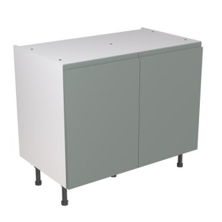 Flatpack 1000 Base Kitchen Cabinet J-Pull Ultra Matt Sage Green