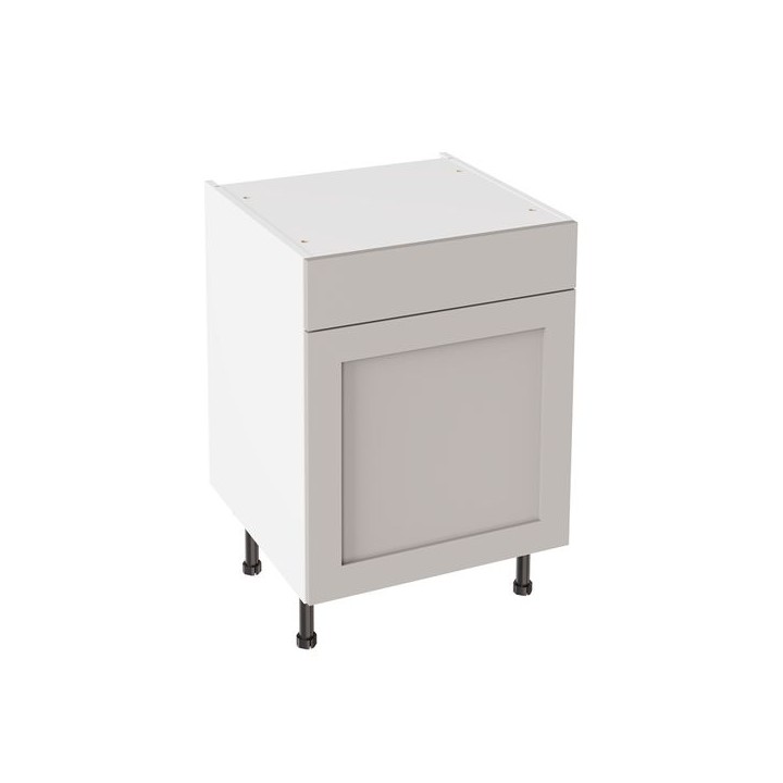 Flatpack 600 Drawerline Base Cabinet Shaker Ultra Matt Light Grey