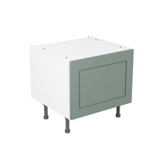 Flatpack 600 Belfast Sink Base Kitchen Cabinet Shaker Ultra Matt Sage Green