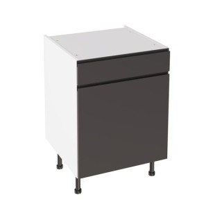 Flatpack 600 Drawerline Base Cabinet J-Pull Ultra Matt Graphite