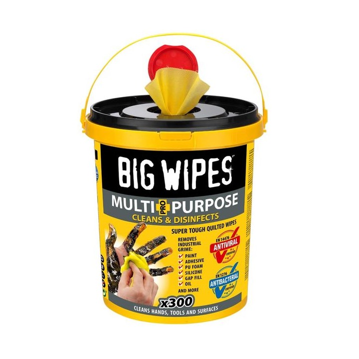 Big Wipes Antiviral Multi-Purpose Pro+ Bucket 300 Wipes