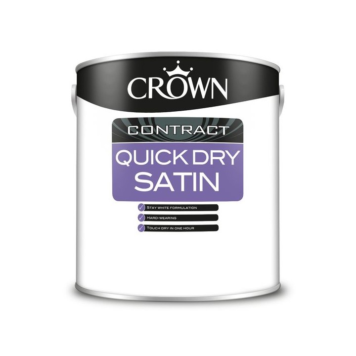 Crown Contract Quick Dry Satin 2.5L Brilliant White
