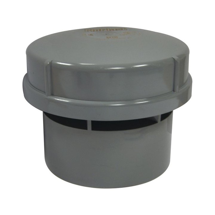 4TRADE AV110 Solvent Weld Air Admittance Valve Grey