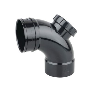 Osmasoil 4S469B 87.5 Degree Solvent Weld Access Bend Black 110mm