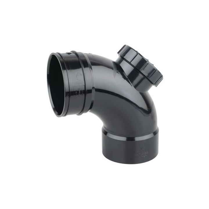 Osmasoil 4S469B 87.5 Degree Solvent Weld Access Bend Black 110mm