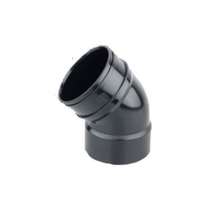 Wavin OsmaSoil D/SW bend 45° 110mm black
