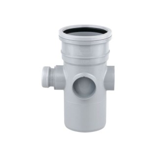 Wavin OsmaSoil S/S bossed pipe 110mm grey