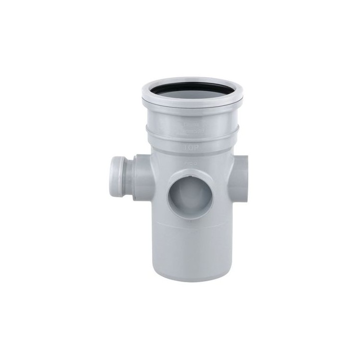 Wavin OsmaSoil S/S bossed pipe 110mm grey
