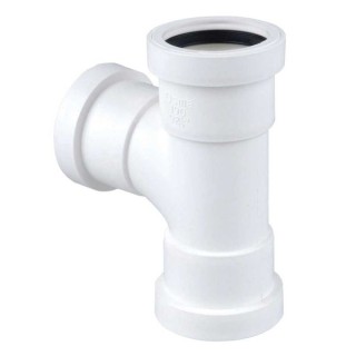 Wavin Osma Waste push-fit tee 87.5° 40mm white