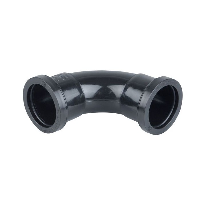 Wavin Osma Waste push-fit bend 87.5° 40mm black