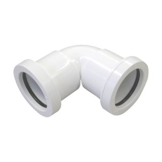 Wavin Osma Waste push-fit knuckle bend 90° 32mm white