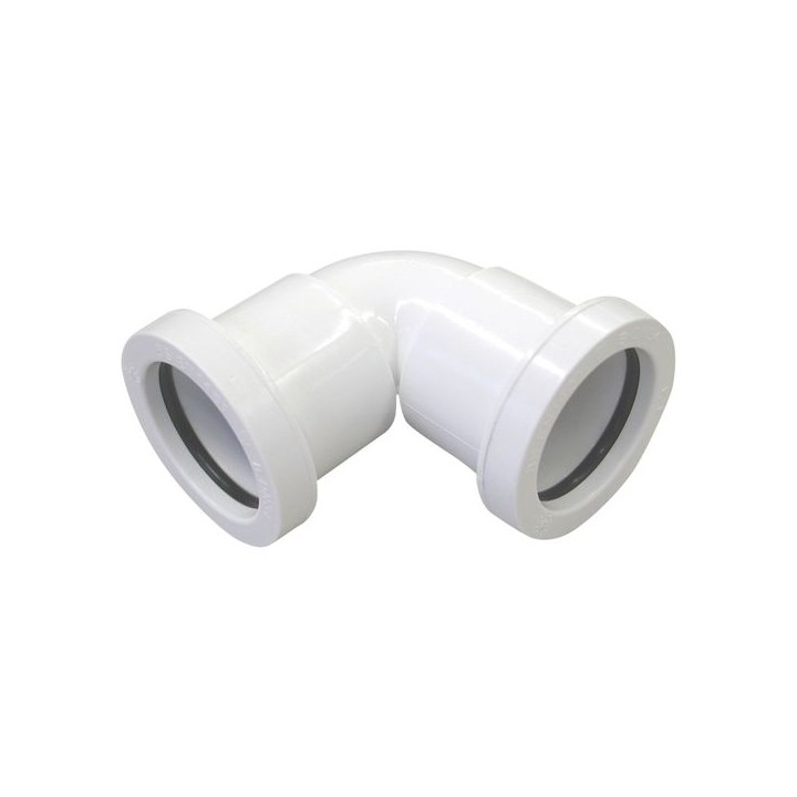 Wavin Osma Waste push-fit knuckle bend 90° 32mm white