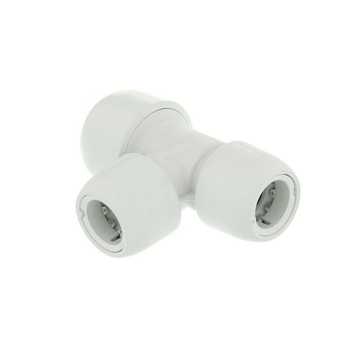 Hep2O branch and one end reduced tee white 22x15x15mm