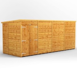 16 x 6 Power Windowless Pent Double Door