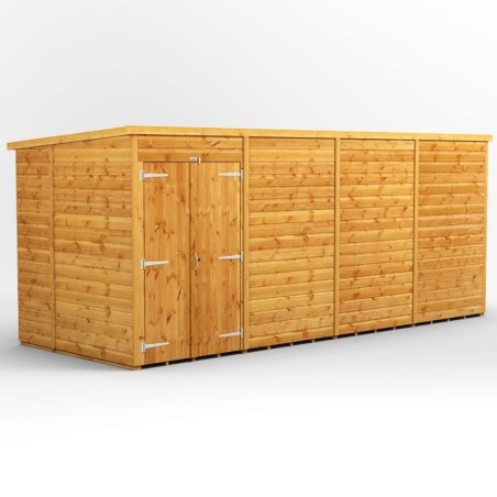 16 x 6 Power Windowless Pent Double Door