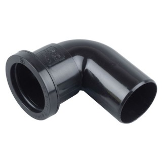 Wavin Osma Waste push-fit spigot bend 90° 40mm black