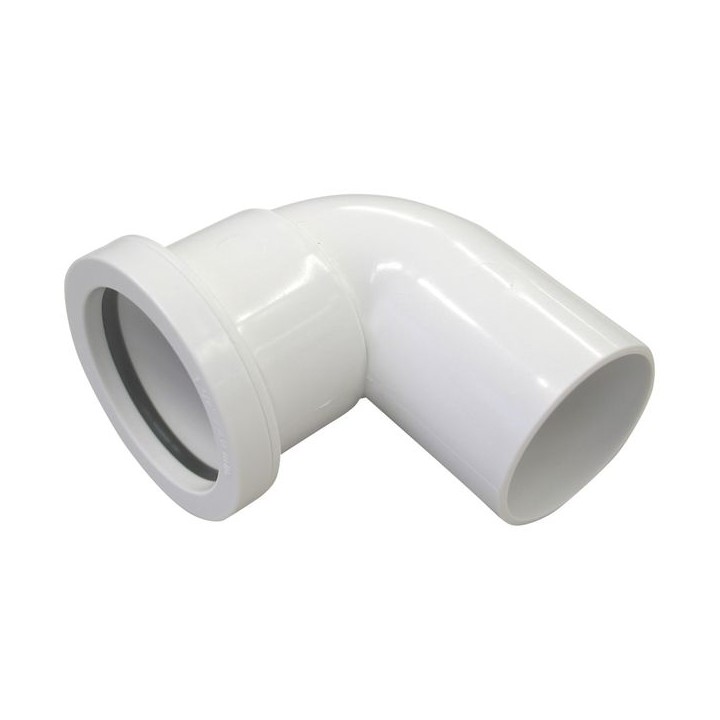 Wavin Osma Waste push-fit spigot bend 90° 40mm white