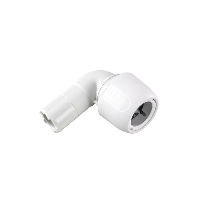 Hep2O HD4/22W Single Socket Spigot Elbow 90 degree 22mm White