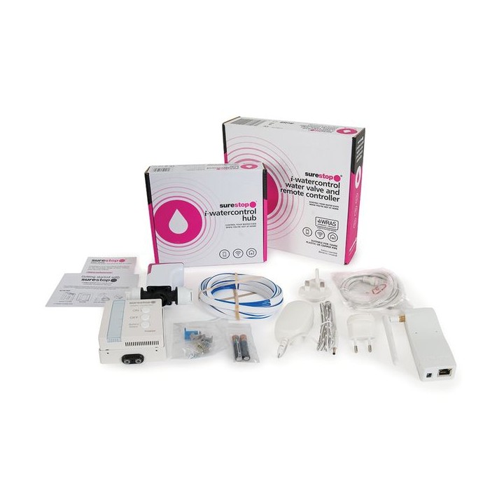 Surestop Stopcock Valve Smart Control Hub and Leak Detector 22mm