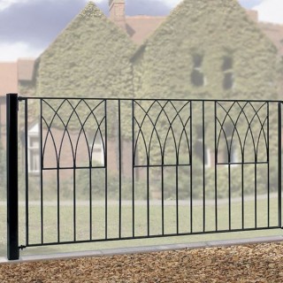 Abbey Metal Fence Panel 1830mm GAP x 812mm High Zinc & Powder ABZP01