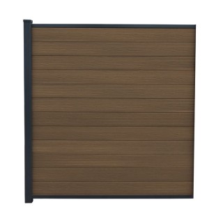 Piranha Brown Cedar 6ft in Ground Composite Fence Kit 6ft