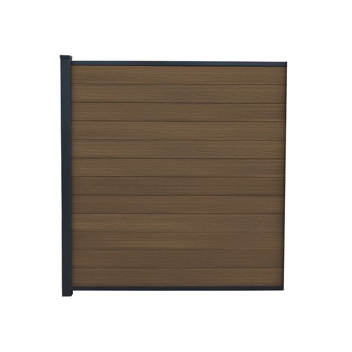 Piranha Brown Cedar 6ft in Ground Composite Fence Kit 6ft