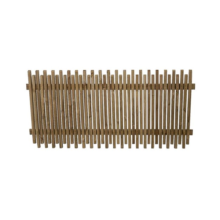 Pressure Treated Contemporary Picket Fence Panel 6ft x 3ft  Pack of 3