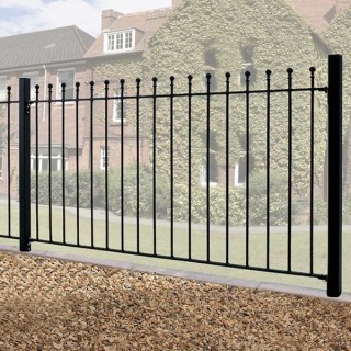 Manor Metal Fence Panel 1830mm GAP x 455mm High Zinc & Powder MAZP02