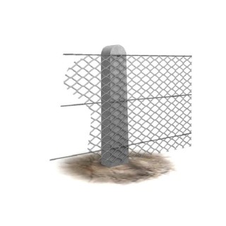4ft 9" Supreme Concrete Chainlink Intermediate Post - Pack of 36