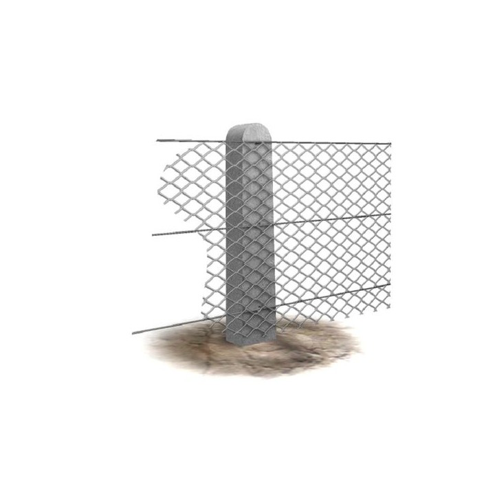 4ft 9" Supreme Concrete Chainlink Intermediate Post - Pack of 36
