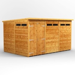 12 x 8 Power Pent Double Door Security Shed
