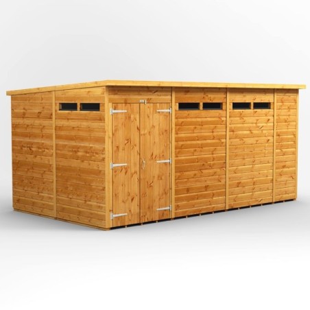 14 x 8 Power Pent Double Door Security Shed