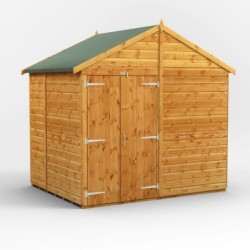 6 x 8 Power Windowless Apex Double Doors