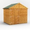 6 x 8 Power Windowless Apex Double Doors