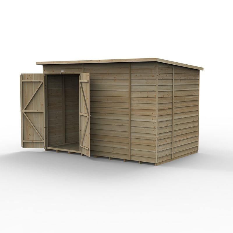 4LIFE Pent Shed 10 x 6 - Single Door - No Windows Installation