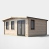 14 x 16 Power Chalet Log Cabin Right Doors