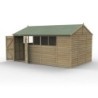 4LIFE Reverse Apex Shed 15 x 10 - Double Door - 6 Windows Home Delivery
