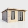 14 x 12 Power Pent Log Cabin Right Doors