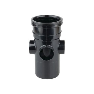 OsmaSoil 4S589B 110mm Ring-Seal Bossed Pipe Black