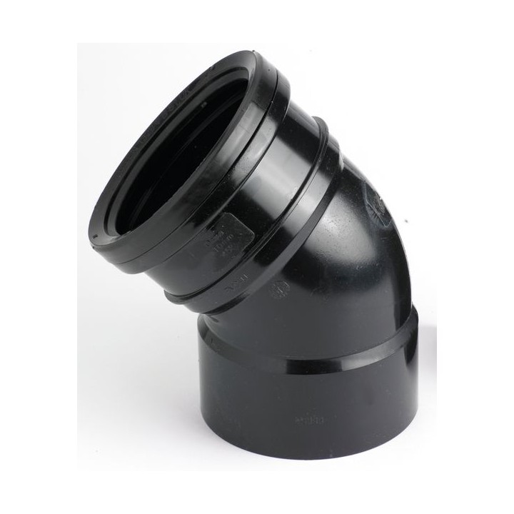 Osmasoil 110mm System Black Bend 45 Degree 4S363B