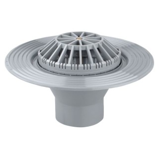 OsmaSoil  110mm Solvent Socket Domed Roof Outlet Grey 4S414G