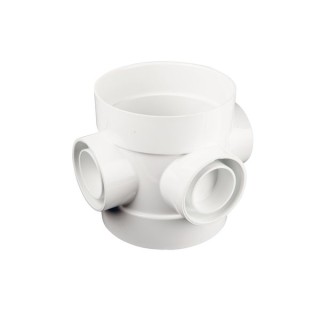 Wavin OsmaSoil D/SW short bossed pipe 110mm white