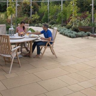 Marshalls Towngate Indian Sandstone Natural Stone Paving Brown Multi 610 x 915mm